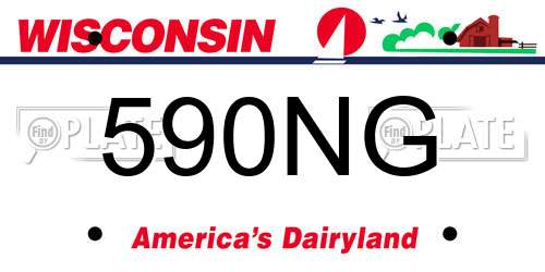 590NG Wisconsin License Plate