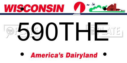 590THE Wisconsin License Plate