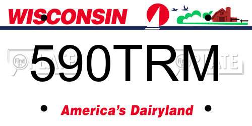 590TRM Wisconsin License Plate