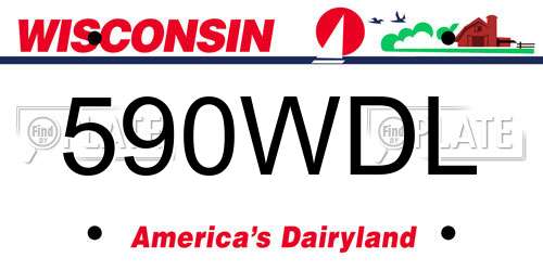 590WDL Wisconsin License Plate