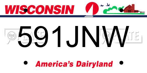 591JNW Wisconsin License Plate