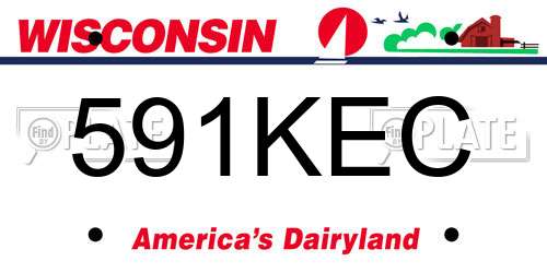 591KEC Wisconsin License Plate