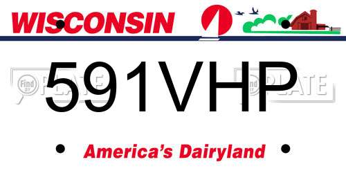 591VHP Wisconsin License Plate