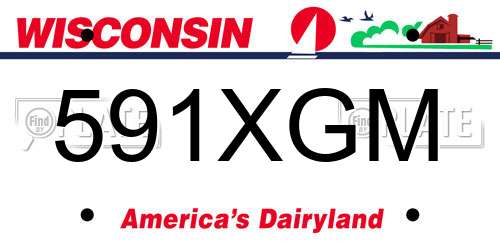 591XGM Wisconsin License Plate