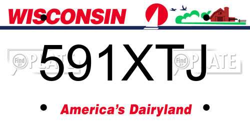 591XTJ Wisconsin License Plate