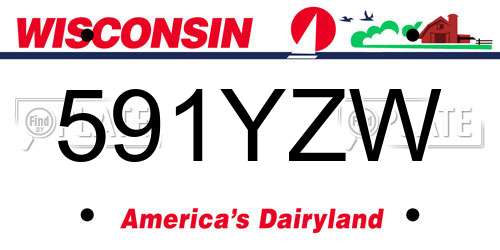 591YZW Wisconsin License Plate