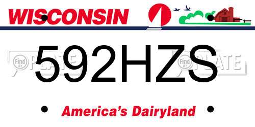 592HZS Wisconsin License Plate