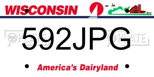 592JPG Wisconsin License Plate