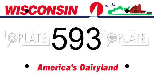 593 Wisconsin License Plate