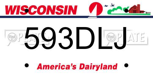593DLJ Wisconsin License Plate