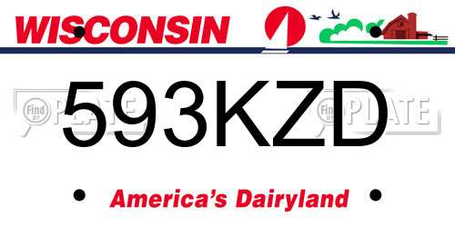 593KZD Wisconsin License Plate