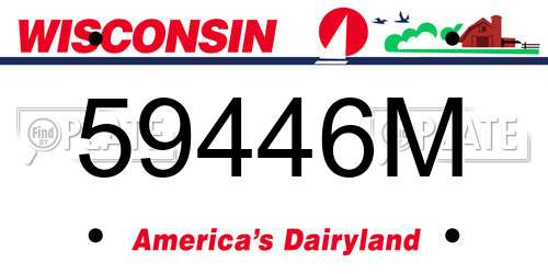 59446M Wisconsin License Plate