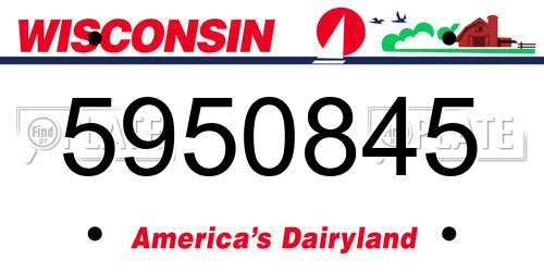 5950845 Wisconsin License Plate