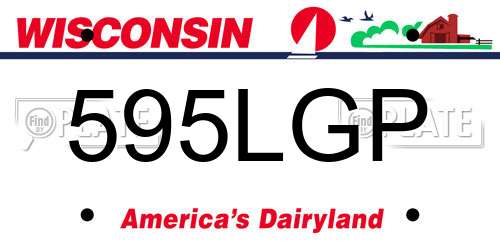 595LGP Wisconsin License Plate