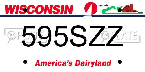 595SZZ Wisconsin License Plate