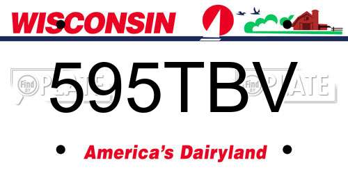 595TBV Wisconsin License Plate