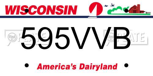 595VVB Wisconsin License Plate