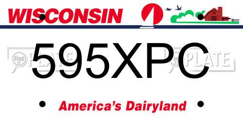 595XPC Wisconsin License Plate
