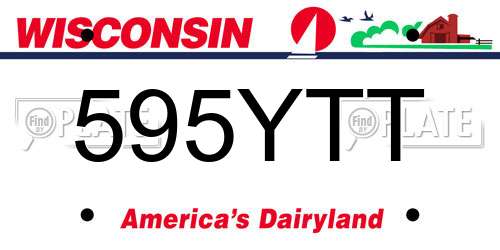 595YTT Wisconsin License Plate