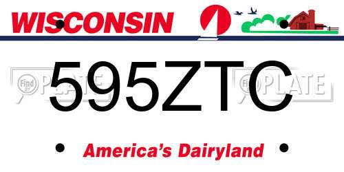595ZTC Wisconsin License Plate