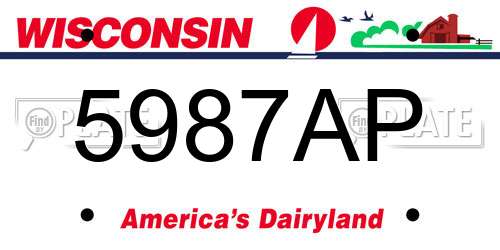 5987AP Wisconsin License Plate