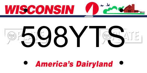 598YTS Wisconsin License Plate
