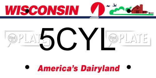 5CYL Wisconsin License Plate