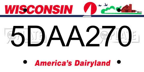 5DAA270 Wisconsin License Plate