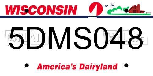 5DMS048 Wisconsin License Plate
