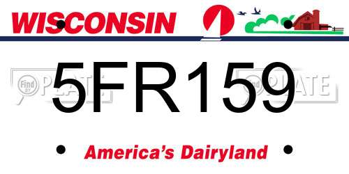 5FR159 Wisconsin License Plate