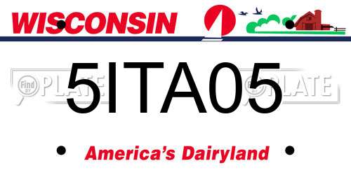 5ITA05 Wisconsin License Plate
