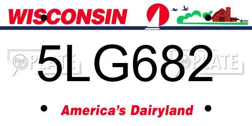 5LG682 Wisconsin License Plate