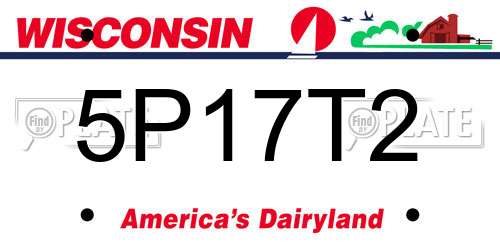 5P17T2 Wisconsin License Plate