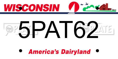 5PAT62 Wisconsin License Plate