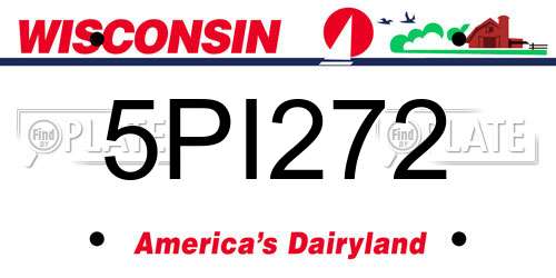 5PI272 Wisconsin License Plate