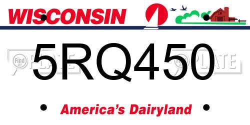 5RQ450 Wisconsin License Plate