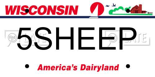 5SHEEP Wisconsin License Plate