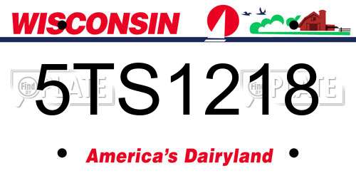 5TS1218 Wisconsin License Plate