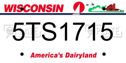 5TS1715 Wisconsin License Plate