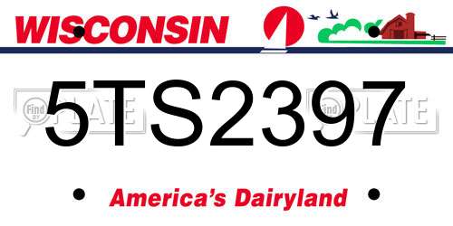5TS2397 Wisconsin License Plate