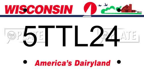 5TTL24 Wisconsin License Plate