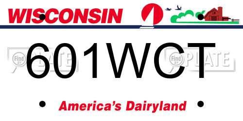 601WCT Wisconsin License Plate