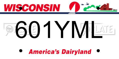 601YML Wisconsin License Plate
