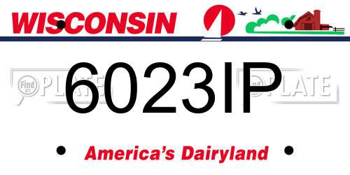 6023IP Wisconsin License Plate