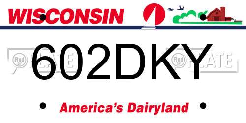 602DKY Wisconsin License Plate