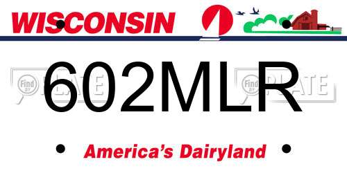 602MLR Wisconsin License Plate