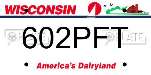 602PFT Wisconsin License Plate
