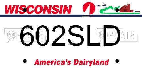 602SLD Wisconsin License Plate