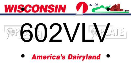 602VLV Wisconsin License Plate