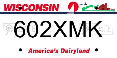602XMK Wisconsin License Plate